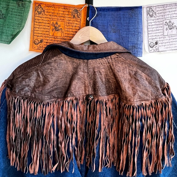 Wild Blues Fringe Denim Jacket - Picture 3 of 3